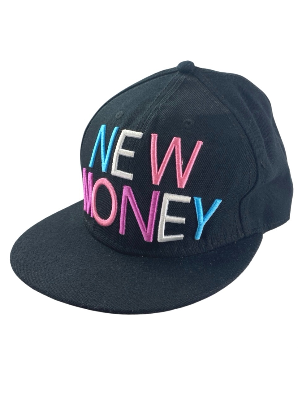 Rock Smith Black New Money Embroidered Multicolor Snapback Cap Hat One Size
